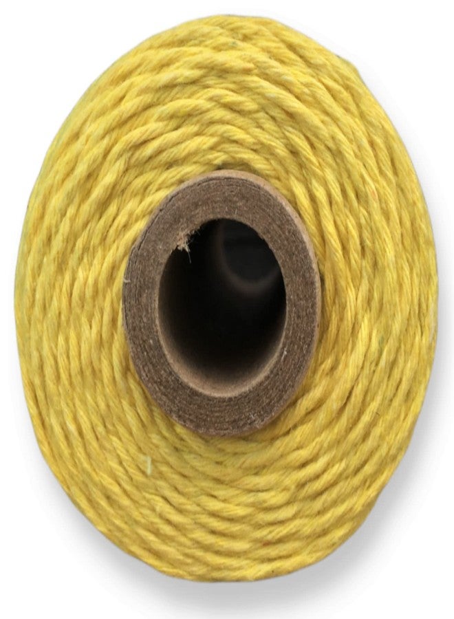 MARI - Recycled Cotton Crochet Yarn - Medium Thicker - Lemon Yellow - 100 Grams - 125 Metres. - Image 3